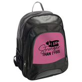 Stronger Than I Feel Backpack, Motivational Backpack, Inspirational Backpack, Stylish Backpack, Gift for Her, Trendy Backpack - Tawshia